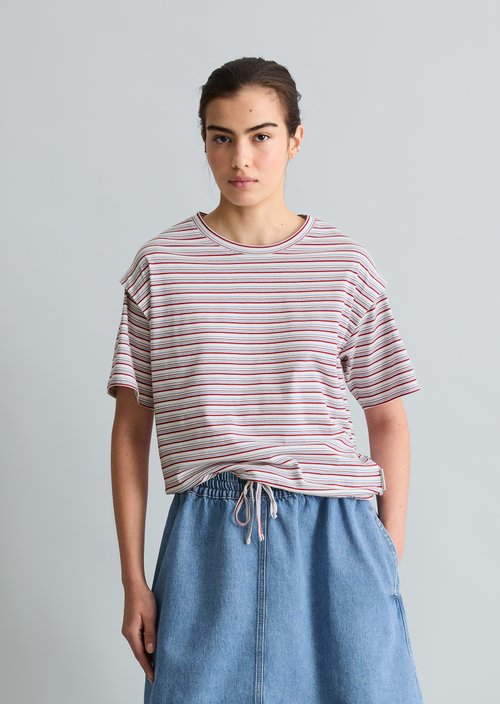 Relaxed striped T-shirt — White