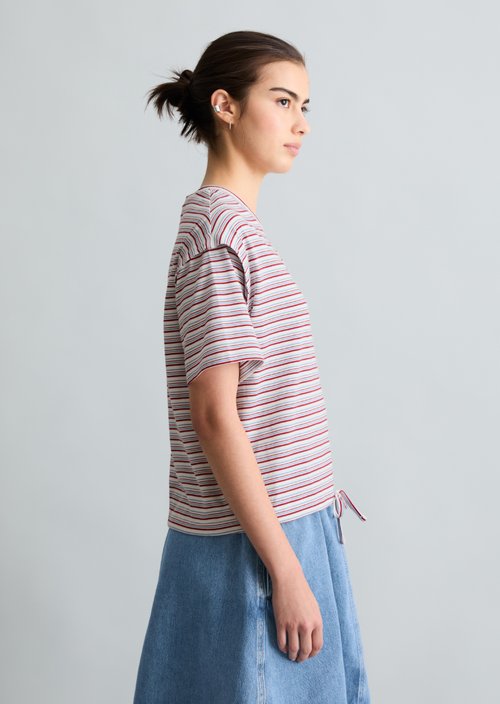 Relaxed striped T-shirt — White