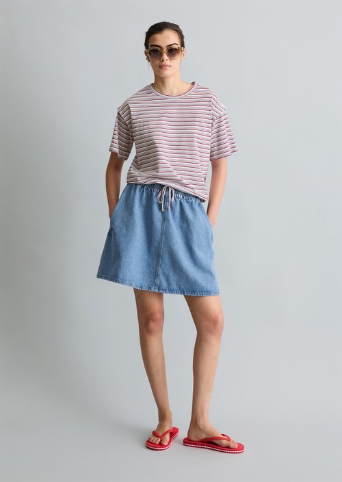 Relaxed striped T-shirt — White