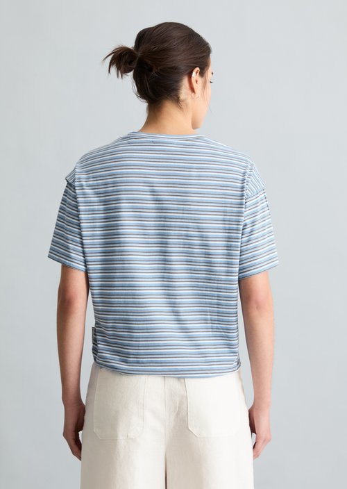 Relaxed striped T-shirt — Light Blue