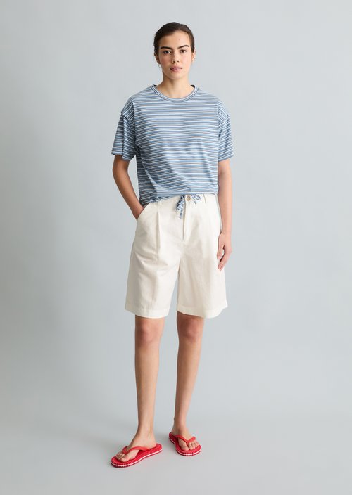 Relaxed striped T-shirt — Light Blue