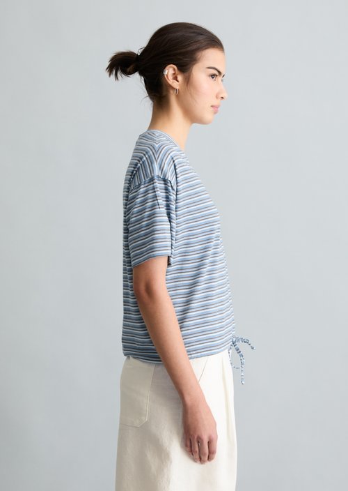 Relaxed striped T-shirt — Light Blue