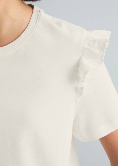 T-Shirt regular Silky White in Detailansicht