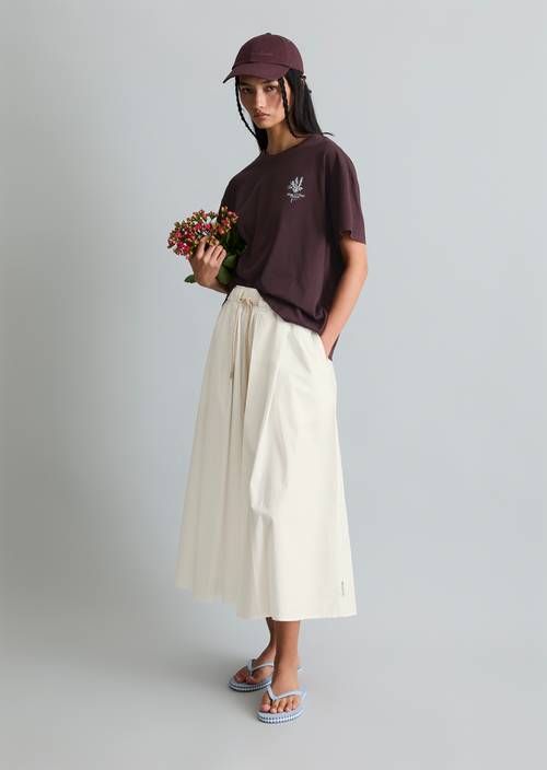 T-shirt relaxed Burnt Aubergine en vue de face