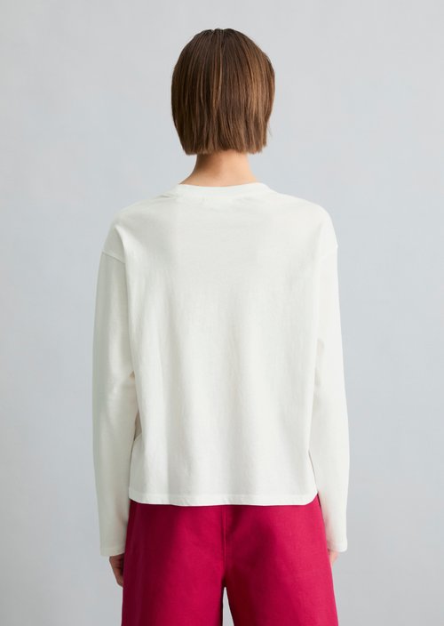 Relaxed longsleeve — Silky White