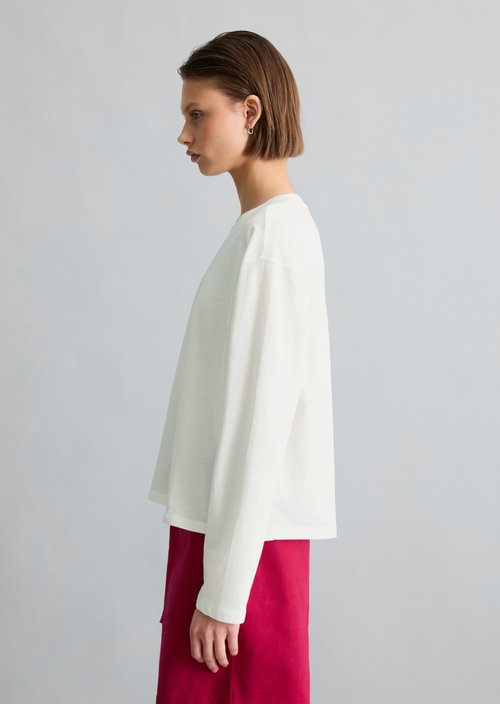 Relaxed longsleeve — Silky White
