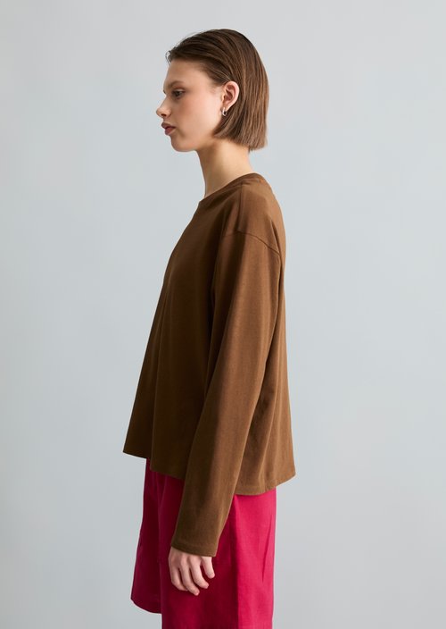 Relaxed longsleeve — Umbra Brown