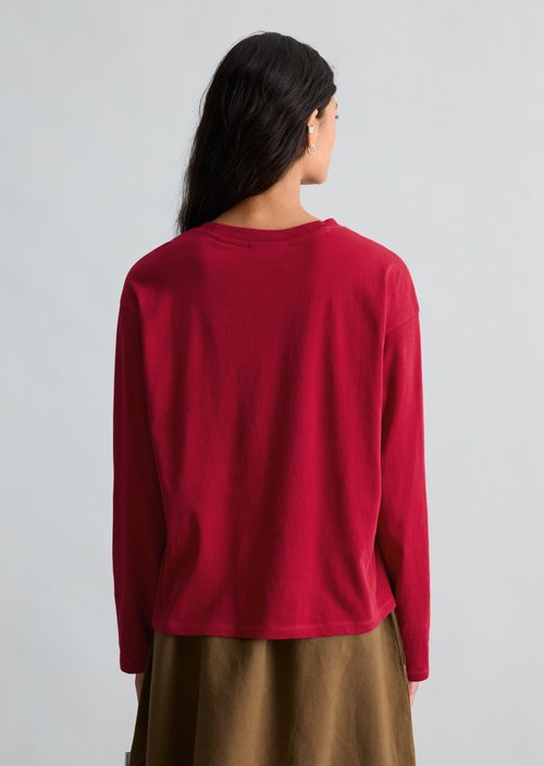 Relaxed longsleeve — Vivid Cherry