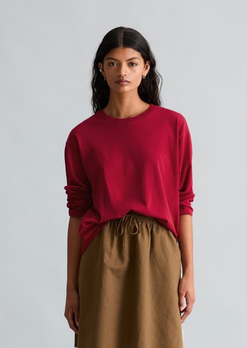Relaxed longsleeve — Vivid Cherry