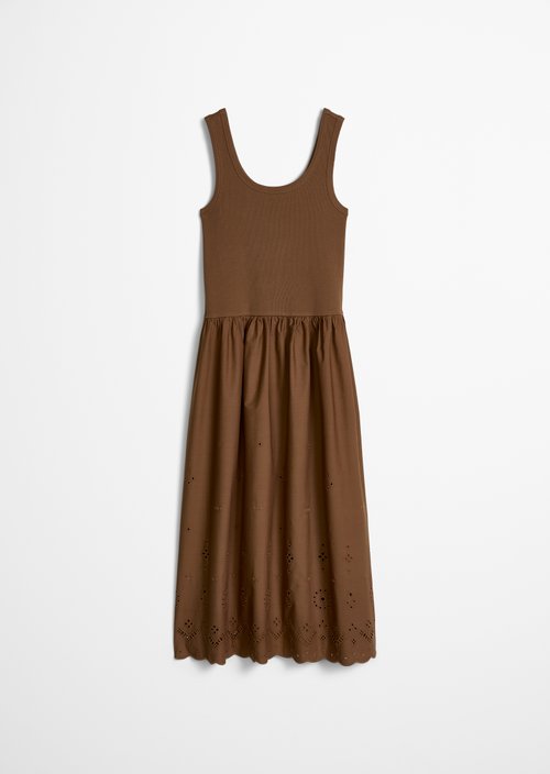 Dress with lace skirt — Umbra Brown