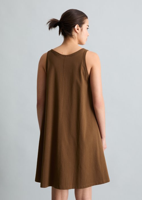 DfC Sleeveless jersey dress A-Shape — Umbra Brown