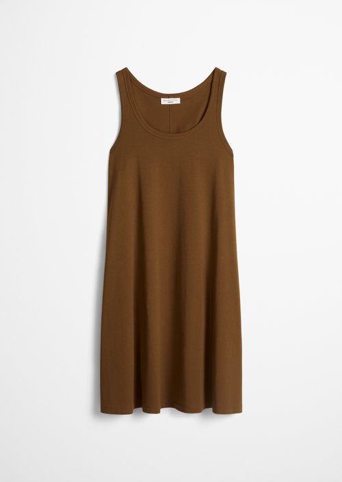 DfC Sleeveless jersey dress A-Shape — Umbra Brown