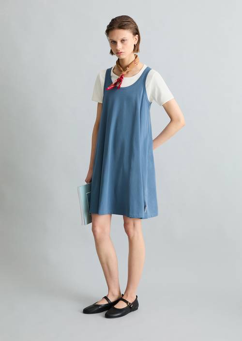 DfC Mouwloze jersey jurk A-Vorm Medium Blue 4671 in vooraanzicht