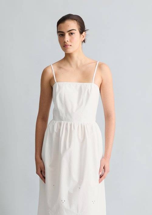 Lace dress slim — Silky White