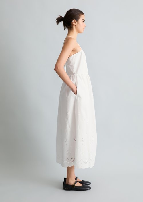 Lace dress slim — Silky White