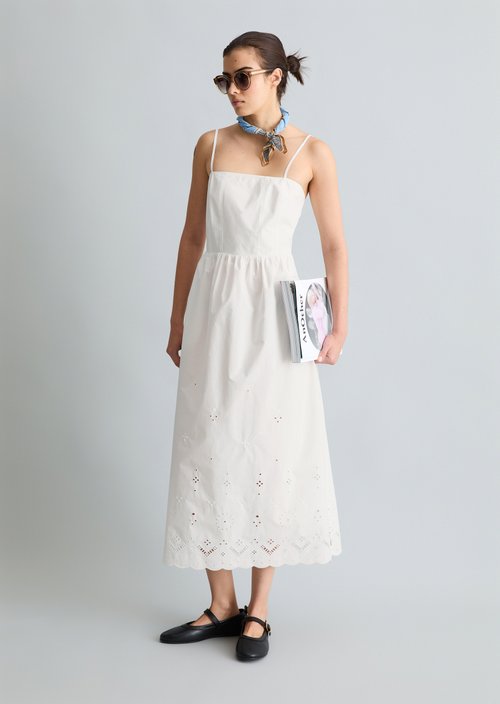 Lace dress slim — Silky White