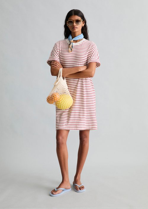Jersey dress regular — Dark Red