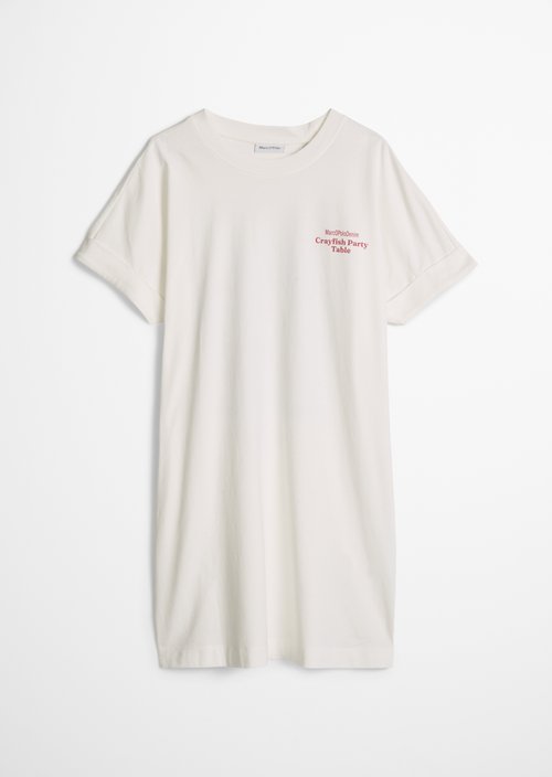 Relaxed-fit jersey dress — Silky White