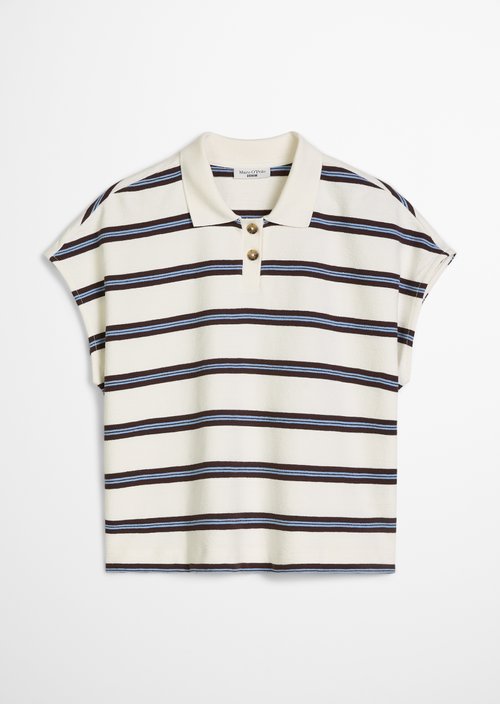 Striped polo shirt wide — Offwhite