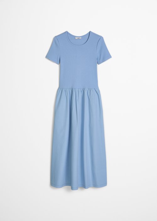 Jersey dress flared — Flaxflower Blue