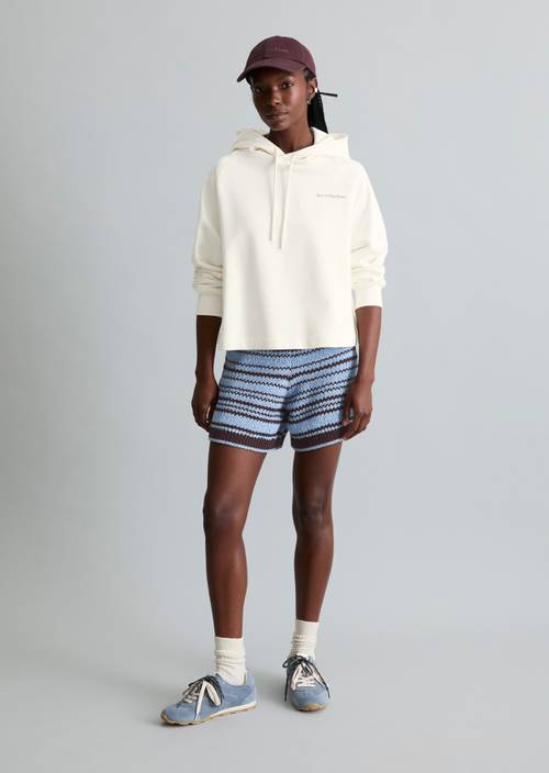 Hoodie oversize Silky White en vue de face