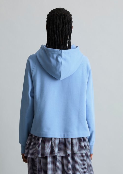 Hoodie oversize — Flaxflower Blue