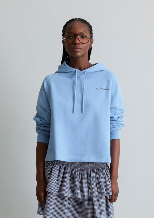 Hoodie oversize — Flaxflower Blue