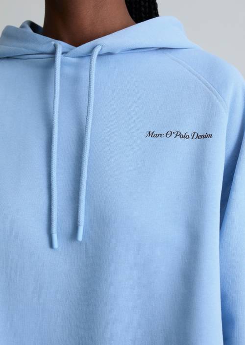 Hoodie oversize Flaxflower Blue in detail view