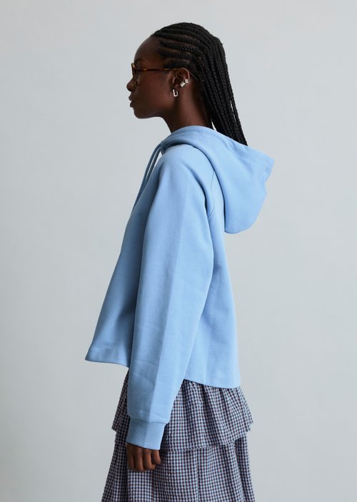 Hoodie oversize — Flaxflower Blue