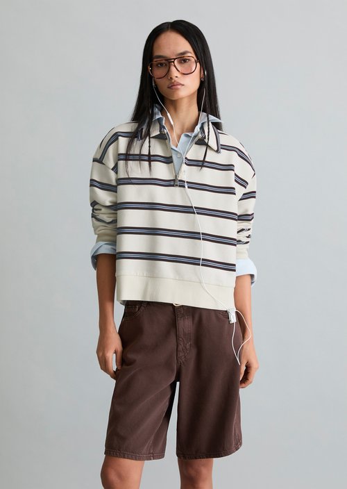 Polo sweatshirt relaxed — Offwhite