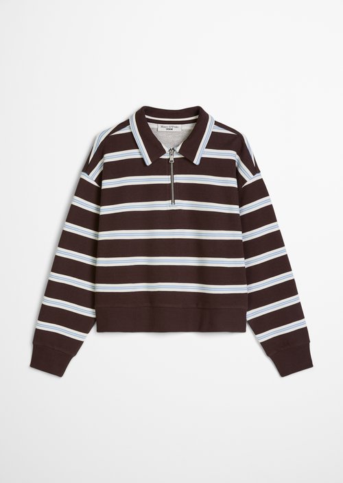 Polo sweatshirt relaxed — Dark Brown