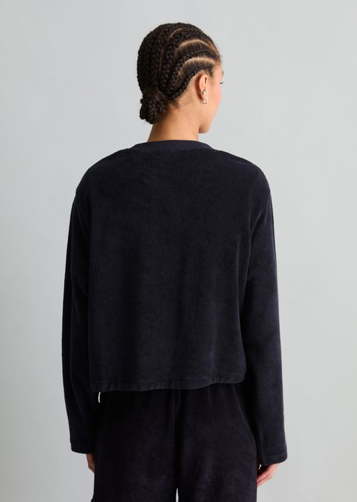 DfC terrycloth sweatshirt relaxed — Blue Depths