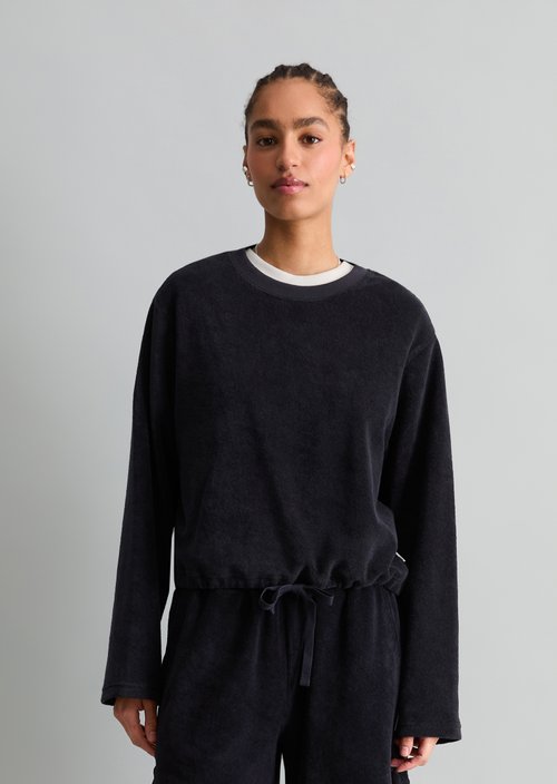 DfC terrycloth sweatshirt relaxed — Blue Depths