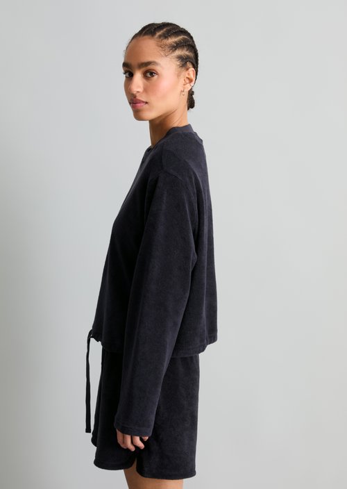 DfC terrycloth sweatshirt relaxed — Blue Depths