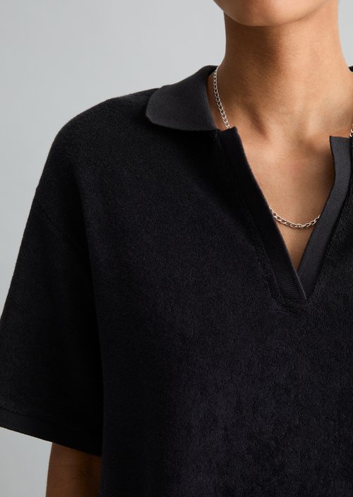 DfC terry cloth polo dress regular — Blue Depths