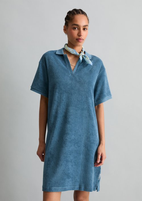 polo shirt dress Aqua Cotton Polo Dress
