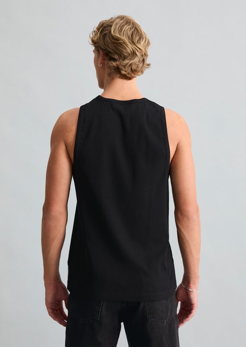 DfC ribbed tank top slim — Black