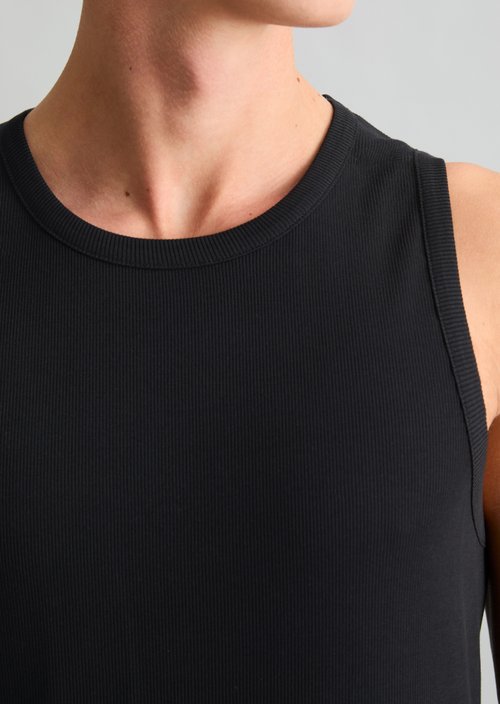 DfC ribbed tank top slim — Black
