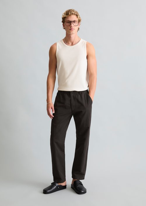 DfC ribbed tank top slim — Silky White