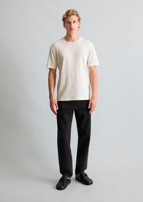 DfC ribbed T-shirt regular — Silky White