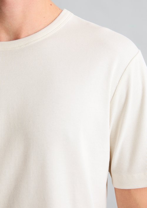 DfC ribbed T-shirt regular — Silky White