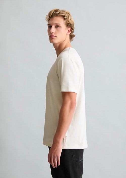 DfC ribbed T-shirt regular — Silky White