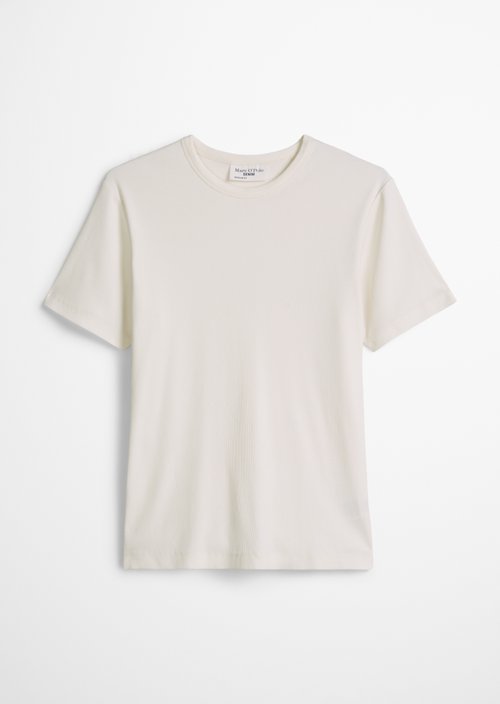 DfC ribbed T-shirt regular — Silky White