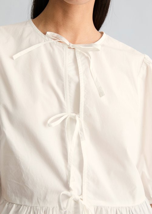 Peplum blouse regular — Silky White