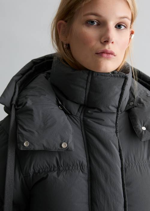 Puffer-Daunenjacke regular Light Graphite in Detailansicht