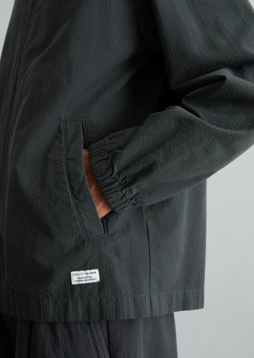 Seersucker overshirt — Peppercorn Grey