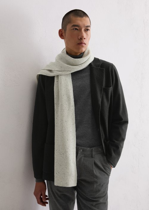 Strickschal — White Cotton