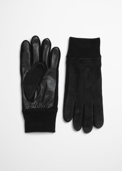 Leather gloves — Black