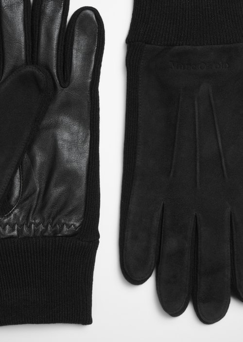 Leather gloves — Black