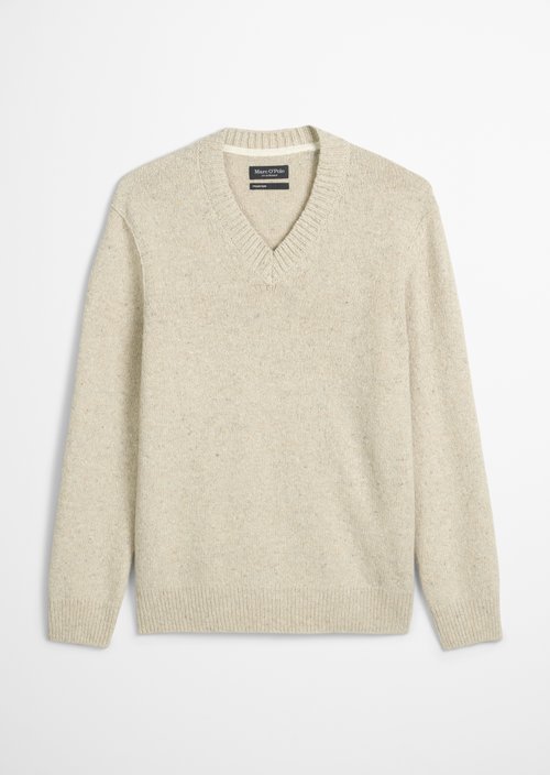 V-neck sweater regular — Grey Silk